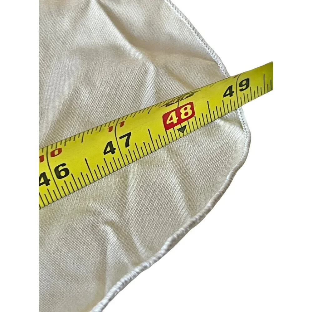 Beige Floral Embroidered Tablecloth 67